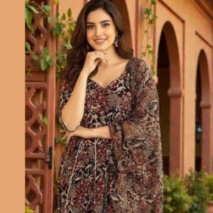 Hand block GotaPatti Cotton Suit Set with Dupatta
