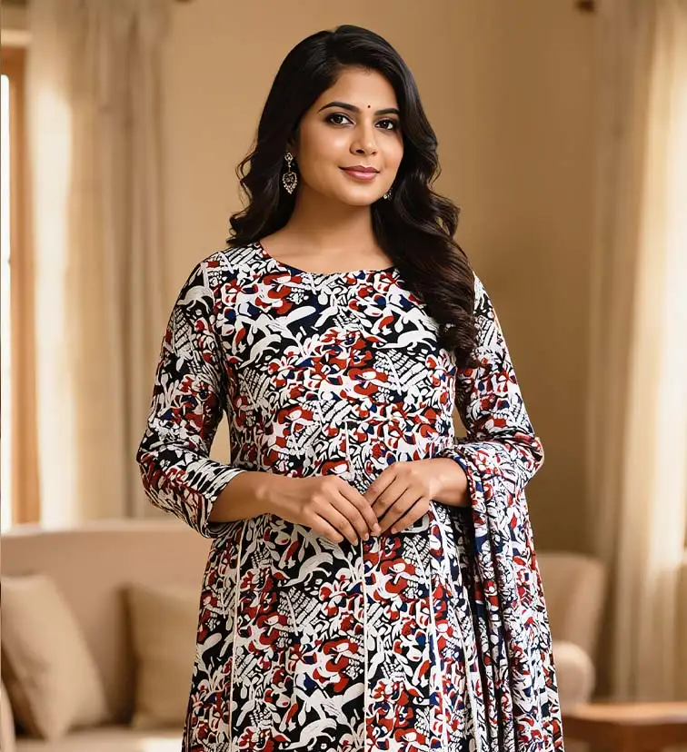 Hand block Cotton Suit Set