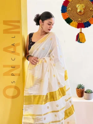 Big Temple Weave Cotton Saree