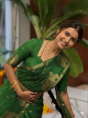 Russian Viscose Saree With Running Blouse