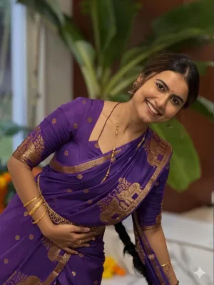 Russian Viscose Saree With Running Blouse
