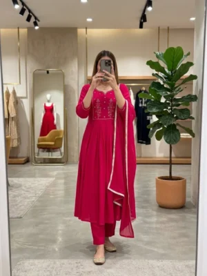 Premium Mul Chanderi Anarkali Kurti
